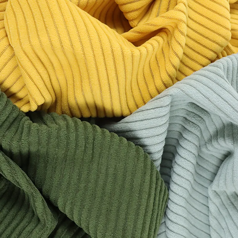 China fábricas de tecido moinhos de camurça china 4.5w veludo cotelê tecido cotelê poliéster 2024 para vestido