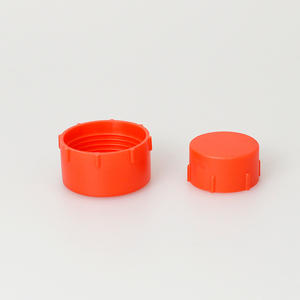 赤いプラスチック製のおねじパイプ継手保護キャップ刻み付きヘッドめねじシーリング保護キャップ - Product Image 4