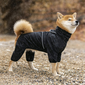 Joymay OEM ODM拉布拉多金毛猎犬四腿狗聚氯乙烯连身衣个性化宠物雨衣夏季雨衣 - Product Image 5