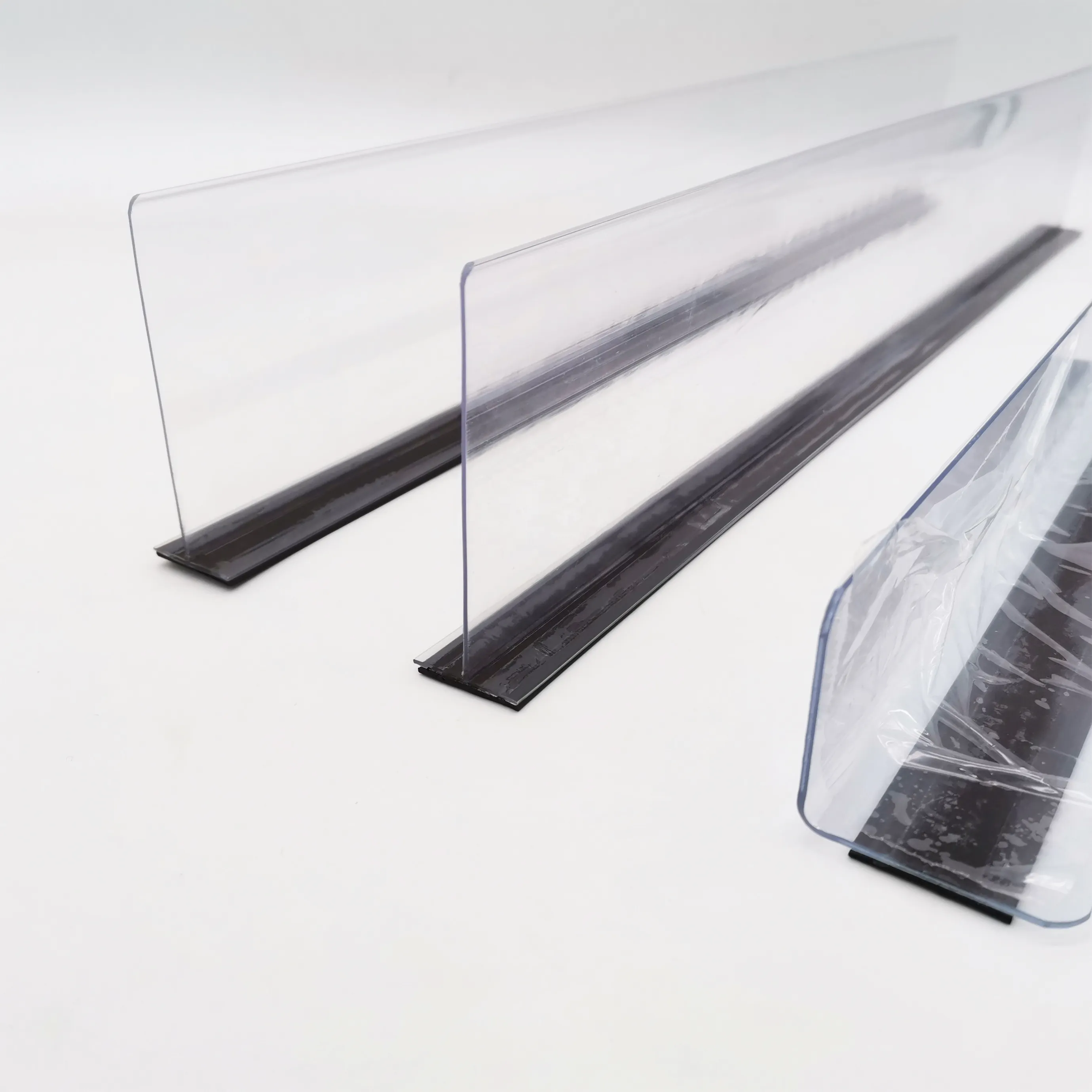 Planken Stopper Rails Clear Plastic Product L Vorm Breakable Magnetische Plank Divider Voor Supermarkt Kruidenier