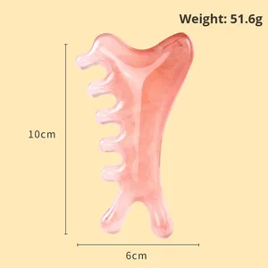 Multifunctional Four-In-<strong>One</strong> Resin Massage Comb Scraping Head <strong>Therapy</strong> Facial Pulling Acupuncture Points Tendon Meridian Comb Head - Product Image 5
