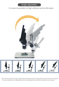 G1200 7英寸大彩色LCD屏幕sd卡视频12MP 1-1200X连续放大数字显微镜用于焊接 - Product Image 6