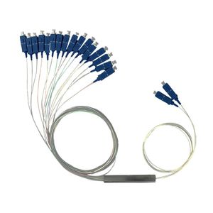Divisor de fibra óptica Mini 1x4 PLC con conector Sc/APC Tubo de acero óptimo para redes 4G 3G IP TCP POE - Product Image 1