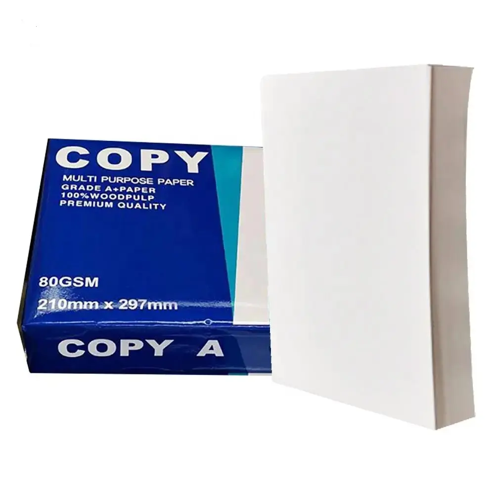 Papel de fotocópia A4 80 GSM Papel de cópia A4 personalizado