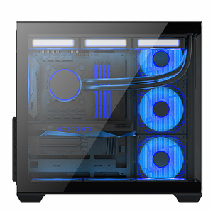 OEM özel tam görünüm çift temperli cam USB3.0 orta kule ATX durumda oyun PC durumda bilgisayar kasası kuleleri sunucu kasası - Product Image 5