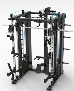 Longotech多機能トレーナーケーブルクロスオーバーマシン3Dスミス、3セットのウェイトスタック - Product Image 2