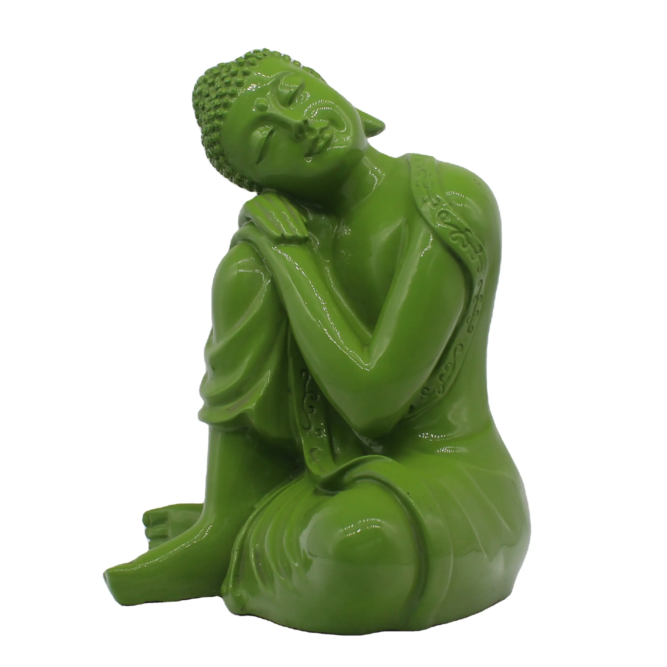 Estatua de Buda de resina personalizada, estatua de Buda pequeña coleccionable y figuritas decorativas para adornos de meditación, estatua de jardín Zen