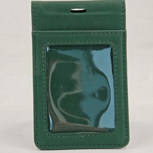 2025 nóng bán cao cấp sang trọng biểu tượng tùy chỉnh màu xanh lá cây thân thiện với môi PU da ID từ chủ thẻ huy hiệu cho tổ chức sĩ quan - Product Image 3