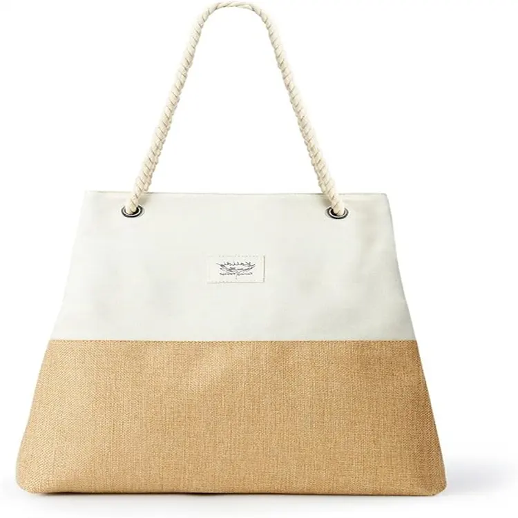 Wholesale fabric custom eco reusable shopping jute tote bag with custom printed logo