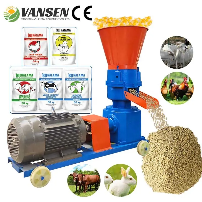 Animal poultry cattle chicken fish feed pellet making machine floating for livestock feed