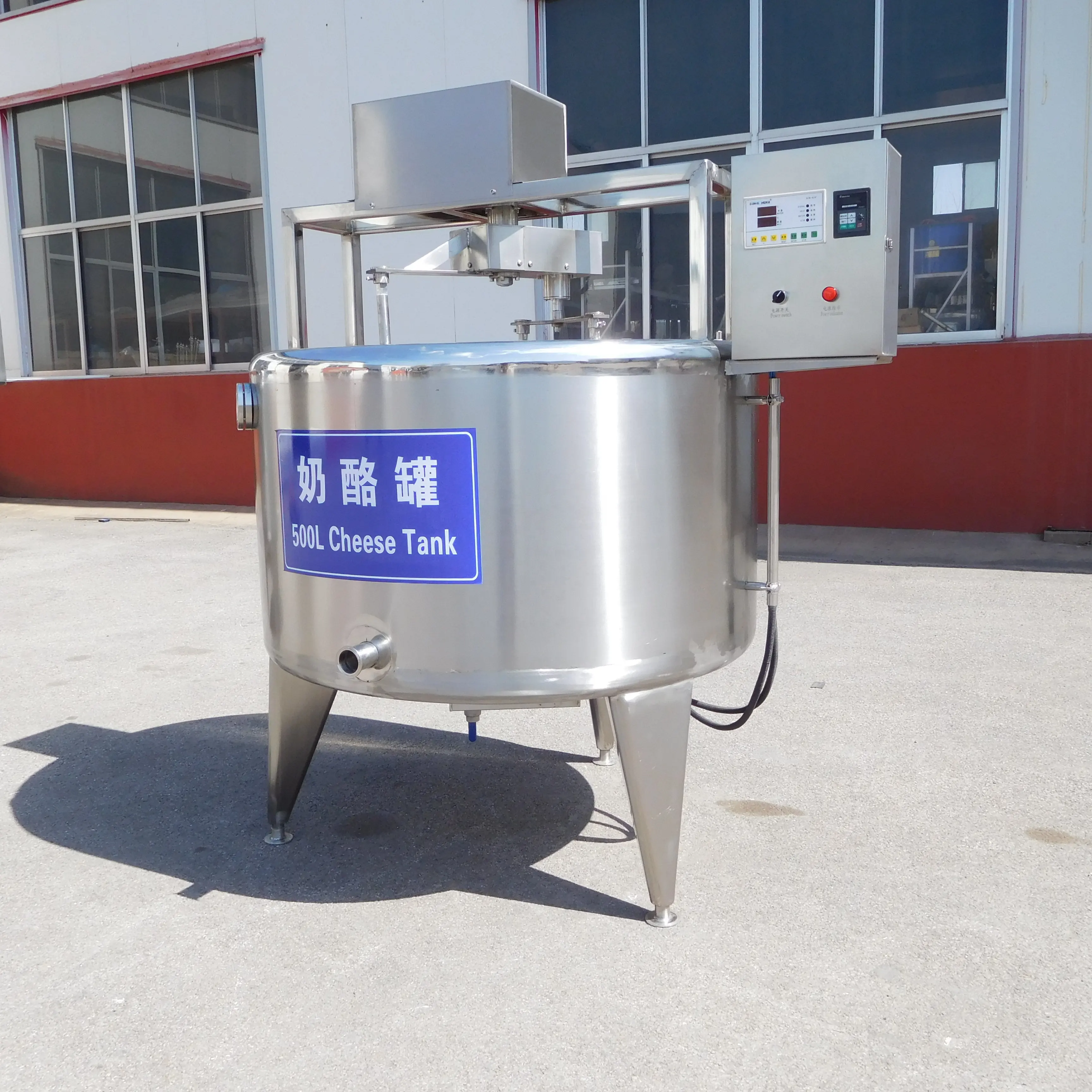 SUS304 Máquina de fazer queijo automática comercial em aço inoxidável, tanque para processamento de queijo, máquinas de laticínios