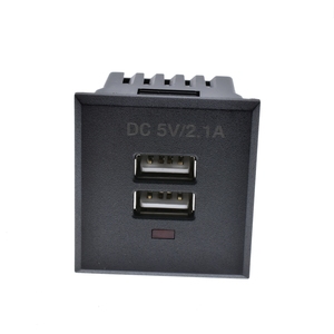 双USB交流电源插座嵌入式双USB桌面插座DC充电电源面板模块插座5V 2.1A - Product Image 5