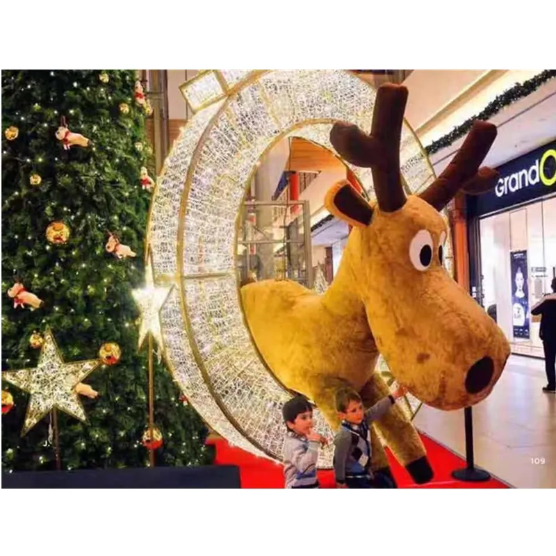 Christmas Decorations Giant Inflatable Reindeer Custom Inflatable Plush Reindeer Advertising Inflatable Animal Indoor Outdoor