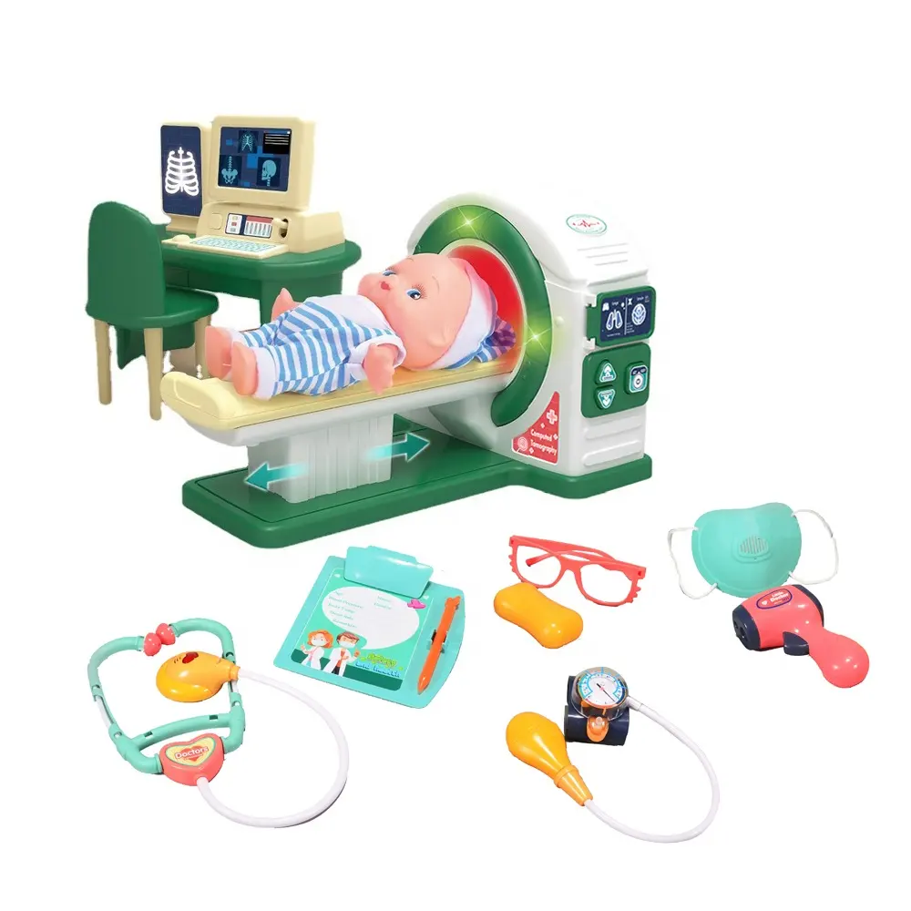 11 Stuks Educatief Ziekenhuis Ct Scan Machine Medische Play Arts Set Speelgoed Met Computer Monitor Voor Kids