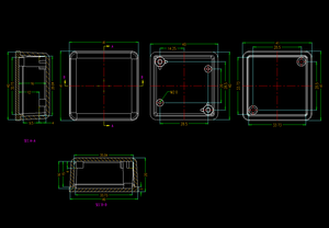 Fai da te progetto elettronico scatola circuito abs scatola di giunzione custodia per strumenti custodia in plastica pcd altoparlante design fai da te 41*41*20mm - Product Image 3