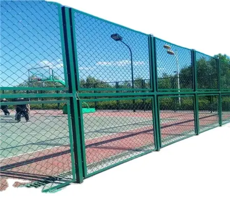 PVC coated chain link fence tennis court fencing