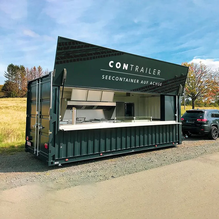 20ft Kitchen Cafe Container Coffee shop com Low Cost Prefab 10ft Container Bar Container Kitchen