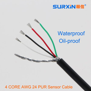 High Quality Load Cell <strong>Cable</strong> Connector Wire Color Code 4 Conductors AWG 24 Tpu Tpv Coiled Wire Sensor <strong>Cable</strong> From China - Product Image 2