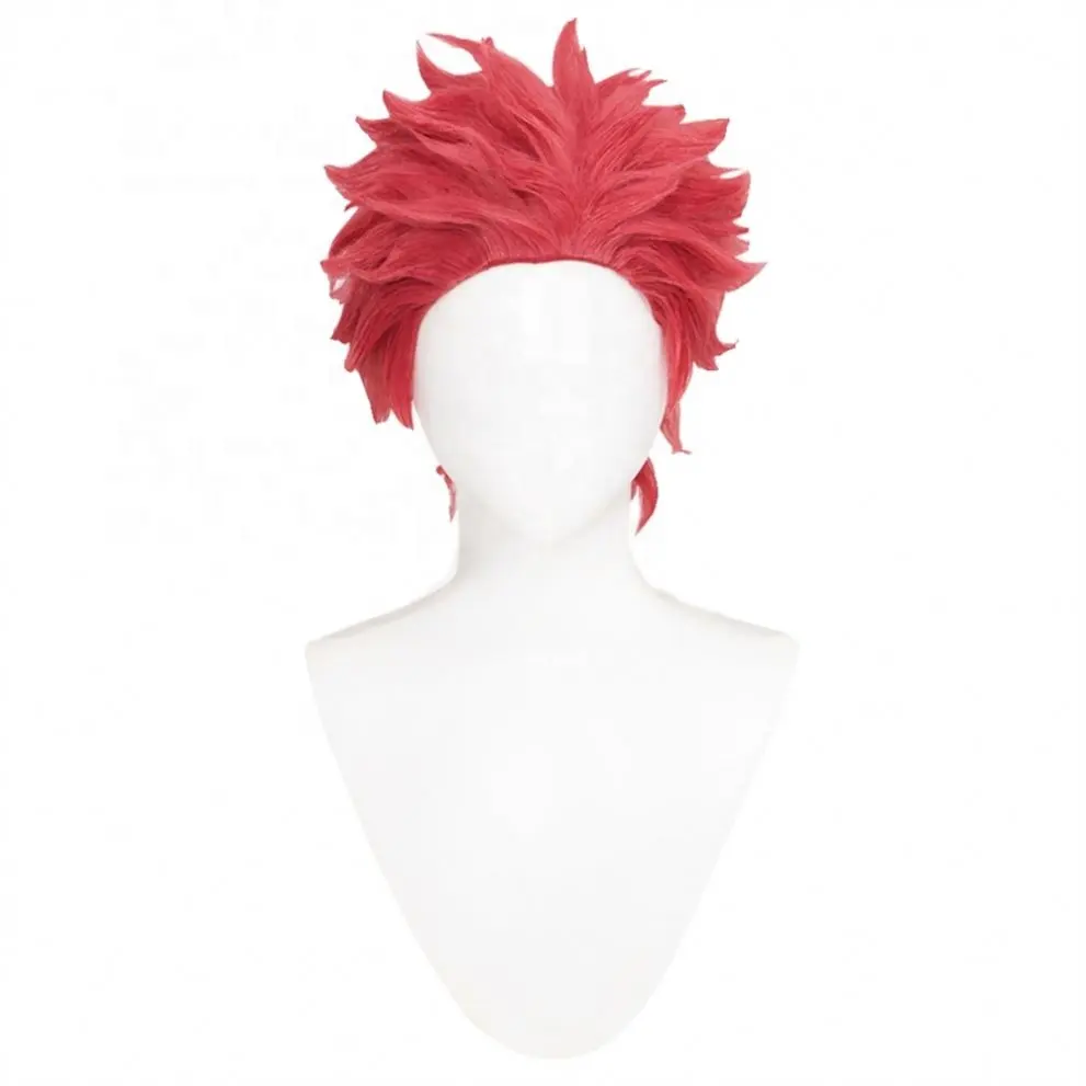 Hakuji Anime Cosplay parrucca da uomo rosa capelli corti capelli sintetici per ragazzi costumi di Halloween oggetti di scena per feste