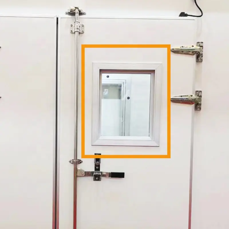 24V or 36V Walk-In Cold Storage Door with Heated Aluminum Frame Observation Window Refrigerated