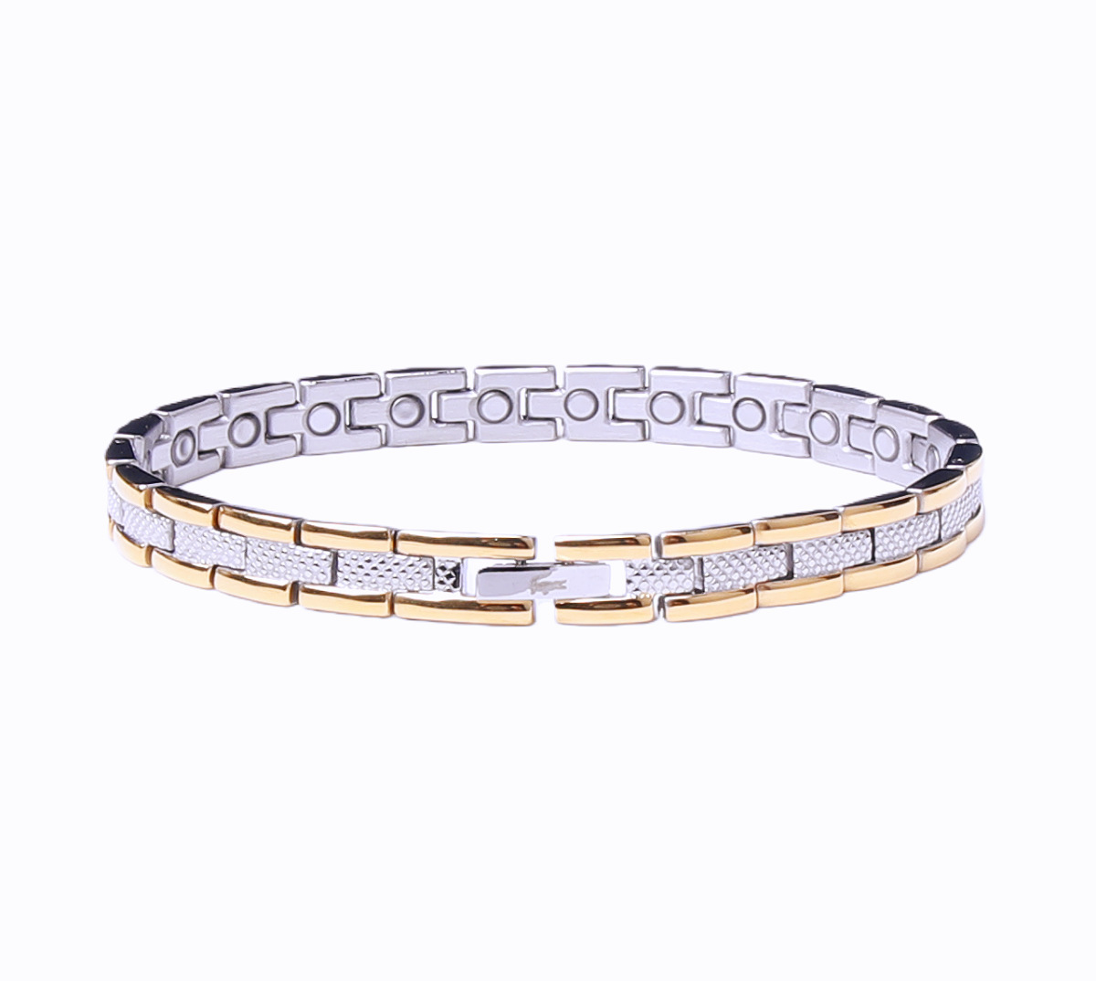 Okp-595kg gold magnetic thin bracelet cloth bag-card-adjuster