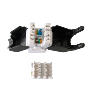 Placcatura in oro modulo di rete Toolless 180 grado UTP Keystone Jack RJ45 tipo per il cablaggio di rete di telecomunicazione - Product Image 3