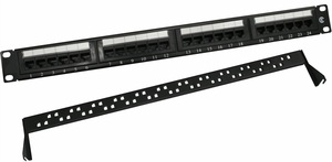 แผงเชื่อมต่อแร็ค1U ขนาด19นิ้ว CAT6/CAT5E/CAT6A UTP แผงเครือข่าย RJ45 24พอร์ต/48พอร์ต CAT6/CAT5E/CAT6A แผงสายเคเบิลเครือข่ายแพทช์ - Product Image 5