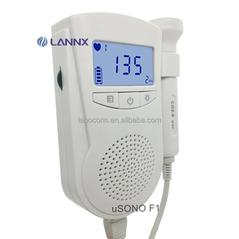 LANNX uSONO F1 High Quality Woman Fetal Heart Monitor Handheld Pregnant Baby Ultrasound HeartRate Monitor Portable doppler fetal