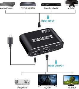 Compatible con UHD 4K60Hz Ultra HD 3D 1080P HDMI 2.0b Switch 3 en 1 Out 3x1 HDMI Selector Switch 18,5 Gbps HDMI Switcher - Product Image 2