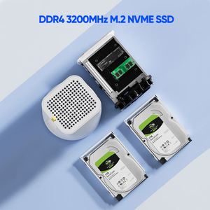 OEM 12th Gen N100 2-Bay NAS Mini PC R1 PRO 2x 2,5G Router Network Storage Media Server Private Cloud Disk Station