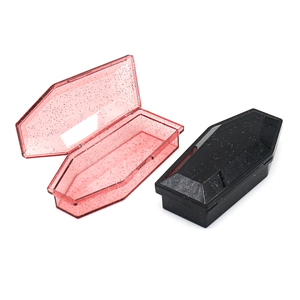 Nhà Máy Chất Lượng Cao Xách Tay 140 Mm Crucifix Quan Tài Nhựa Rõ Ràng Thuốc Lá Trường Hợp Chủ Container Cho Người Hút Thuốc - Product Image 3