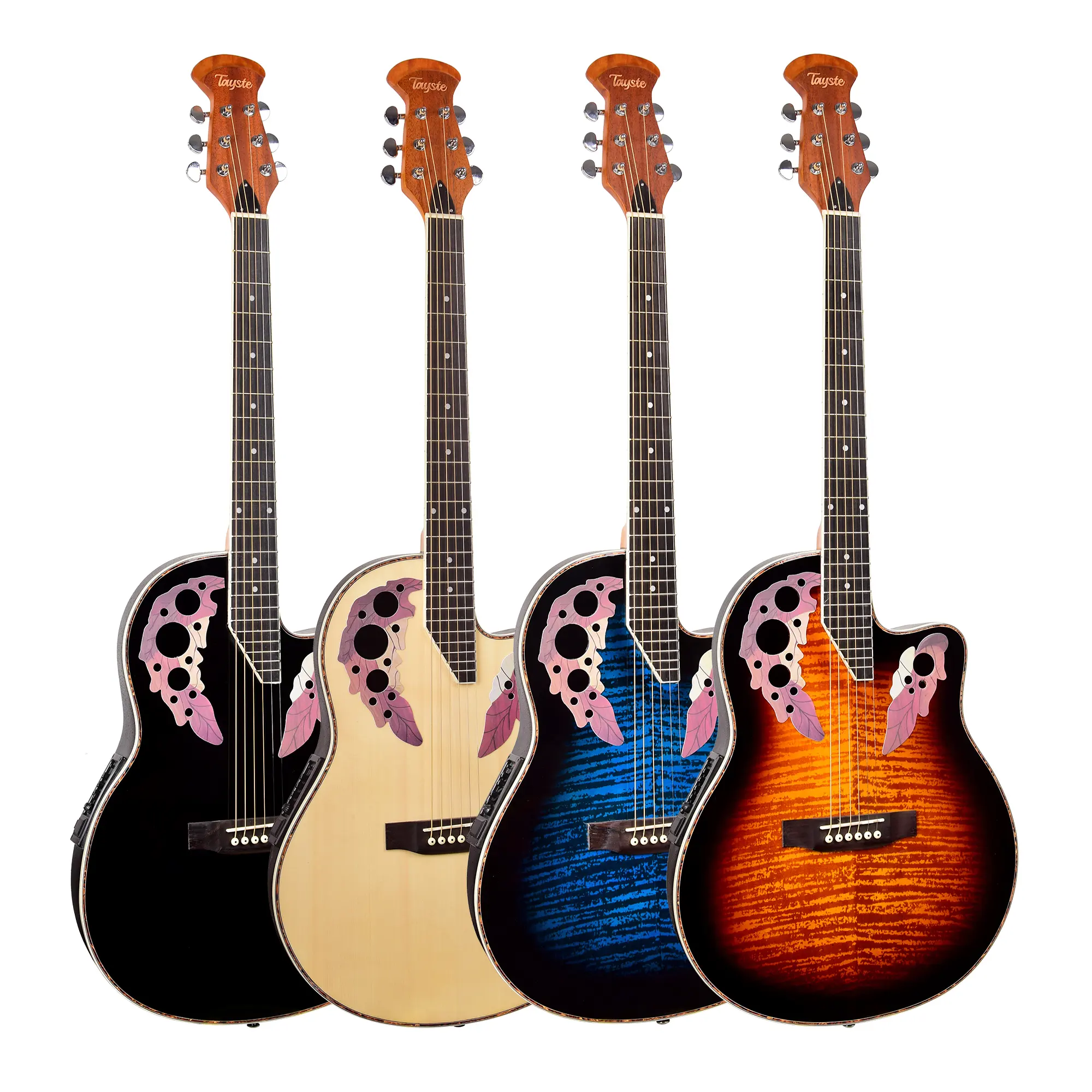 Guitare électrique 60 cordes, 41 pouces, design spécial ovni, Contour profond, guitare acoustique avec ramassage EQ, prix de gros