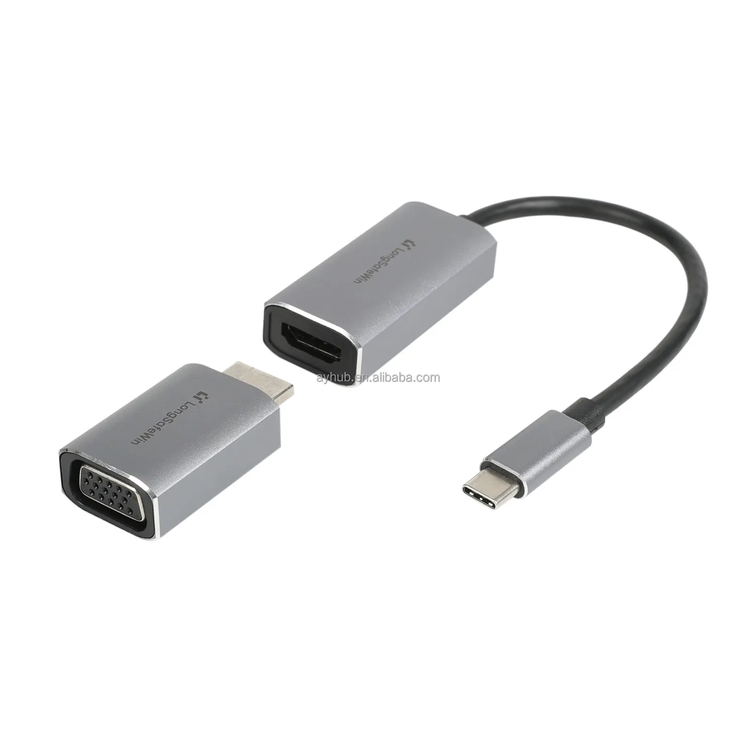 Hub USB Splitter para uso de reprodutor de mídia Adaptador VGA com saída 4K HD