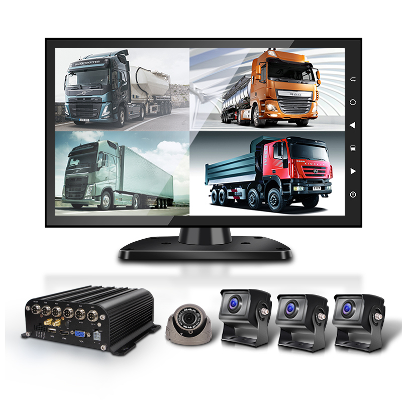 4CH HDD MDVR avec 4G + GPS,10 "écran, caméra 4PCS