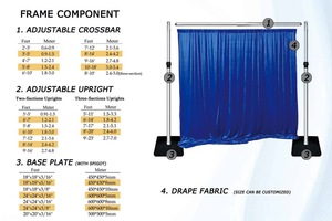 Ống và treo lên thời trang phông nền cho đám cưới trần trang trí chống cháy Xếp Nếp màn cho triển lãm sự kiện cho thấy - Product Image 4
