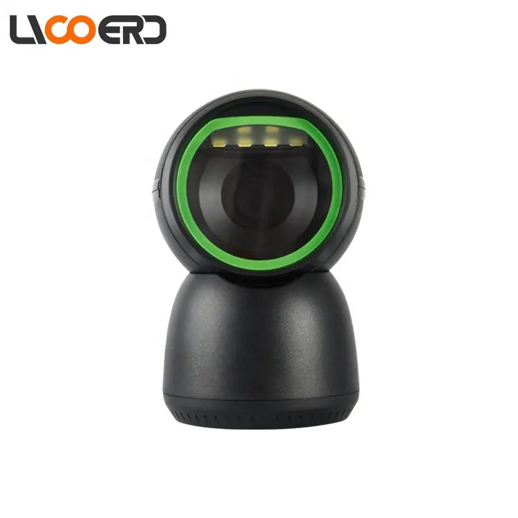 LICOERD Q 1S-UA Escáner inalámbrico de escritorio Sensor automático Escáner de código de barras de supermercado