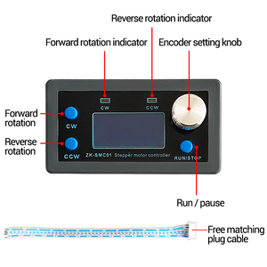 ZK-SMC01 42 57 Controller motore passo-passo scheda di controllo della velocità a impulsi ad angolo positivo e inverso programmabile PLC seriale - Product Image 3