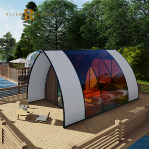 Açık Villa büyük aile tatil lüks Safari glatent çadır ile banyo ve balkon prefabrik şeffaf otel Safari çadırı