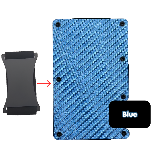 Fibra di carbonio Blu (Cintura porta contanti)