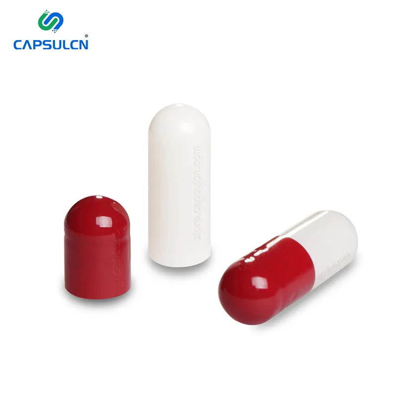 Capsolcn HPMC مزيج من الطوب الأحمر والأبيض جميع الأحجام في المخزون كبسولات نباتية فارغة كبسولات مخصصة HPMC