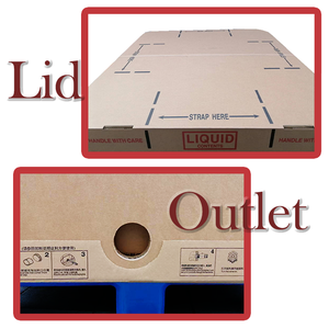 1000L có thể tái chế bao bì các tông số lượng lớn giấy container IBC cấp thực phẩm hộp giấy với nắp và ổ cắm - Product Image 4