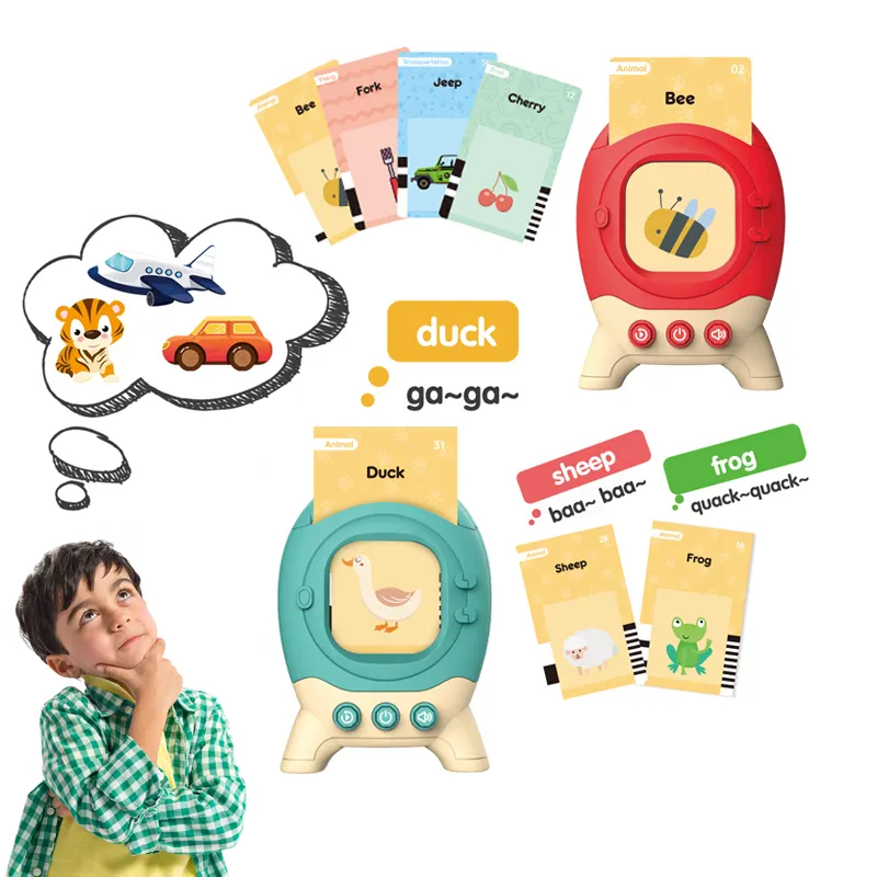 صاروخ كلمة فاكهة ، لعبة تتحدث بالبطاقات المعرفية ، آلة تعلم الحيوانات الإنجليزية لتعليم الأطفال