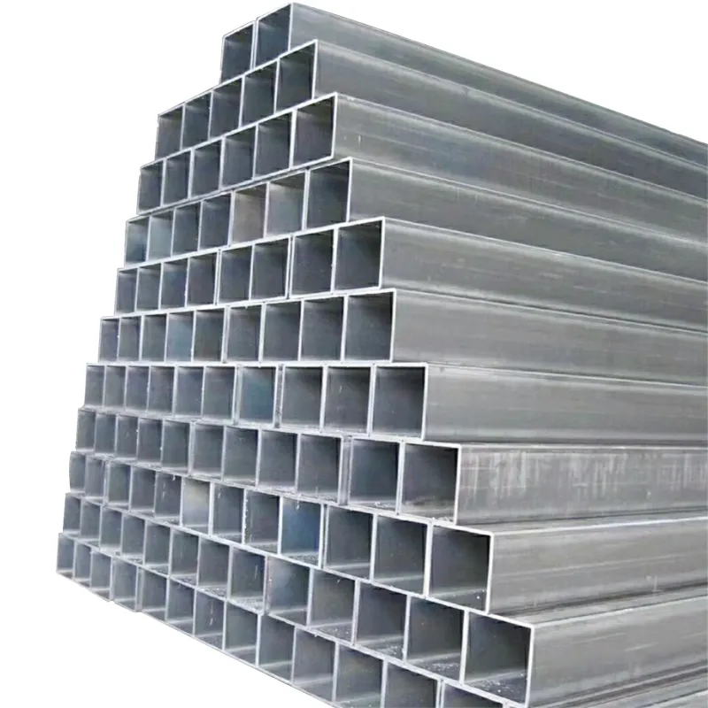 Tubo quadrato in acciaio zincato 2.5x2.5 di alta qualità tubo quadrato in acciaio zincato prime 100x100x4mm