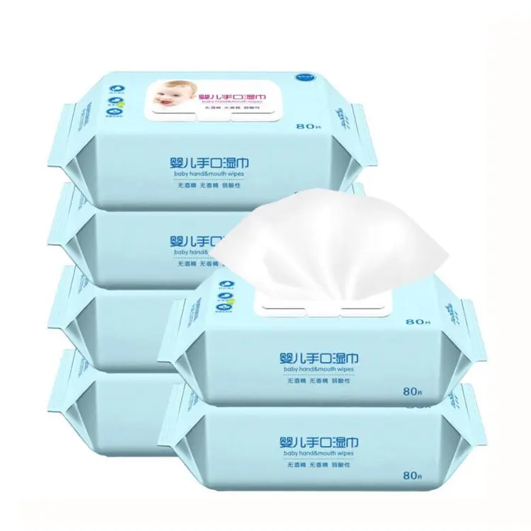 개인 상표 사용자 정의 재사용 가능한 중국 가정용 제조 업체 무료 샘플 청소 아기 유기농 전문 아기 젖은 손수건