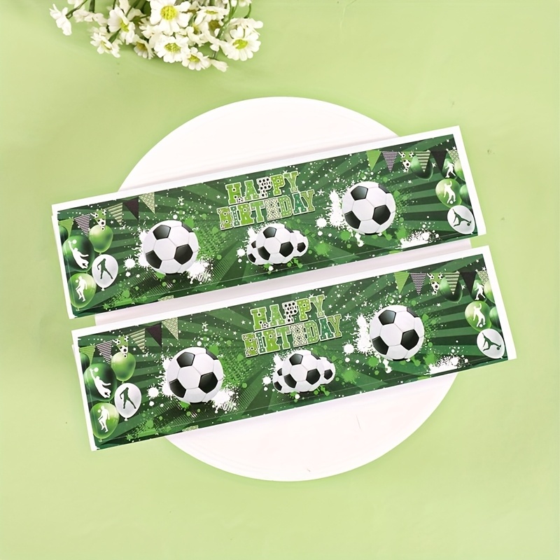 10pcs self-adhesive football birthday bottle labels