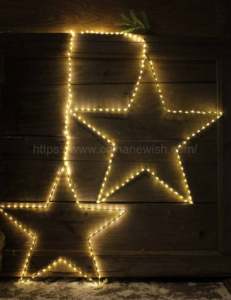 Newish-Cadena de alambre de cobre led con temporizador, funciona con pilas, 3 tamaños, forma de estrella, ráfaga de estrellas - Product Image 3