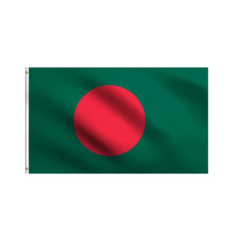 Bandiera nazionale del Bangladesh di stampa digitale del poliestere 100% di consegna direttamente semplice di alta qualità