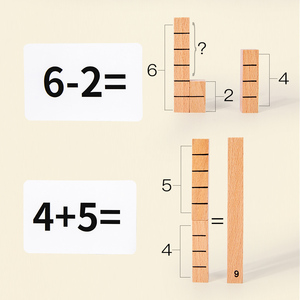 2024 Custom Montessori Children Wooden Math Toy Number <strong>Addition</strong> Subtraction Educational Learning Puzzle Toys for Kids Boys Girls - Product Image 6