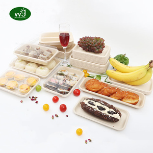 VVG çevre dostu biyobozunur compostable takeaway 2 3 4 bölme % yiyecek kutusu bambu hamuru kağıt kap çıkar - Product Image 3