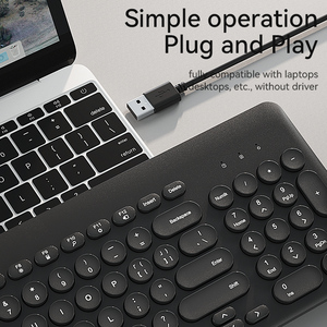 BOW Retro Punk Multi Colour 96 Key <strong>Computer</strong> Ergonomic Portable Wired <strong>Keyboard</strong> for Laptop <strong>Computer</strong>